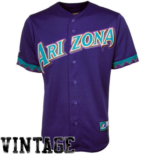 Majestic Arizona Diamondbacks Cooperstown Throwback Jersey - Purple (Large)