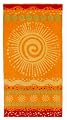 Sunshine Orange Yellow - Luxury Velour Jacquard Beach Towel size 32x63 - 400 grams 100% Pure Ringspun Cotton - Brilliant intense vibrant colors - Highly absorbent easy care machine wash - Use for picnic poolside or as a colorful bath towel - Save 50%