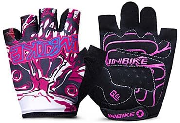 DEBONE INBIKE Men's Mutation Design Super Elastic Breathable Functional Fabric Purple New Suspension Half Finger Cycling Golves