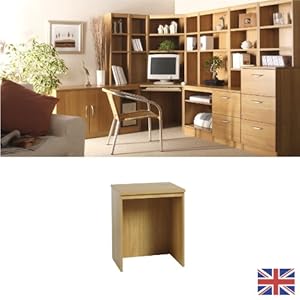 Desk on Desk Link Warm Oak Cable Port Wood Effect We Also Make