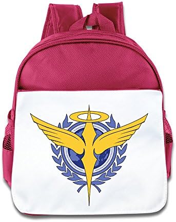 Kid's Gundam Logo Funny School Backpack Bag For Both Boys And Girls Pink
