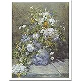 Pierre-Auguste Renoir Grande Vaso di Fiori Art Print Poster - 16x20 custom fit with RichAndFramous Black 16 inch Poster Hangers