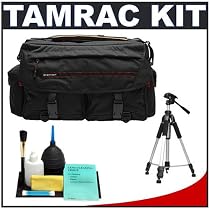 Tamrac 614 Pro System 14 Photography Bag (Black) + Tripod + Accessory Kit for Canon Rebel XSi, XS, T1i, XTi, 40D, 50D, Nikon D40, D60, D5000, D90, D300, D700, Olympus Evolt E-30, E-450, E-520, E-620, and Sony Alpha A200, A300, A350, A700 Digital SLR Cameras