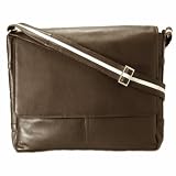 BACCINI XL Messenger Bag ROBERTO Braun mit Schultergurt, Umhängetasche echt Leder