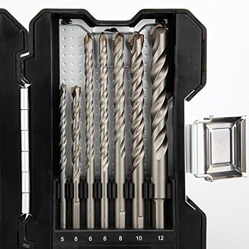 Coolshare 7pc Cement Silver Industrial Bit Large Jumbo Drill Mechanics Tin Box Set