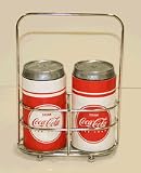 515f52KJEIL. SL160  Officially Licensed Coke Coca Cola Salt & Pepper Shakers Set with Caddy