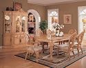 Coaster Company Set of 2 or 4 Solid Oak Double Press Back Arm Chair