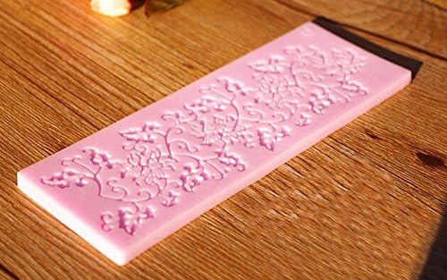 HSE Rattan Shape Flower and Leaf Sugar craft Silicone Lace Fondant Embossing Cake DIY Moulds Candy Cake Decorating Molds Mat