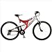 Mongoose Maxim Dual-Suspension Mountain Bike (26-Inch Wheels, Red)