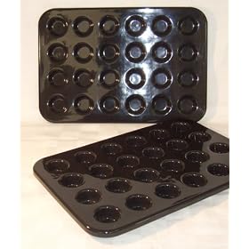Silicone Bakeware Professional 24 Cup Mini Canape/Muffin Pan TWIN Pack.  Heavy Duty Non-Stick Silicone + 10 Year Guarantee