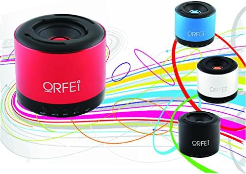 ORFEI BeatZeR Classic Portable Wireless Bluetooth Speaker, Powerful Sound with 10 Hour Battery Life , works with iPhone, iPad, Samsung, Nexus, HTC, Nokia, Laptops, PC and More (Red Eye Design)