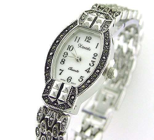 New EXCLUSIVE Vintage Style Marcasite Ladies Bracelet Watch