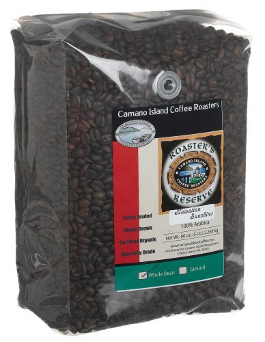Camano Island Coffee Roasters Hawaii, Medium Roast, Whole Bean, 5 Pound Bag by Camano Island Coffee Roasters