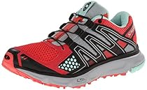 Salomon Women's XR Mission Trail Running Shoe, Papaya/Black/Igloo Blue, 6 M US
