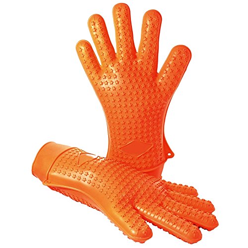 newhouse Premium-XL Silikon Barbecue Grillen / Kochen / Backen Handschuhe - Garantierte Heat Resistant / isoliert, um 425 ï¿½ F, lebensmittelecht / FDA genehmigen - Multi-Purpose 2 Handschuhe (Orange)