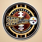 Pittsburgh Steelers Chrome Clock