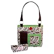 2 Red Hens Latte Swirls Rooster Tote