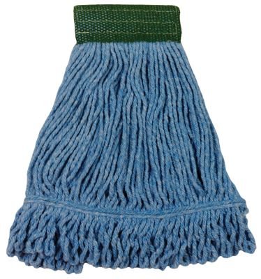 Looped End Mop Economy, Wide Band Small Blue, 2/CA