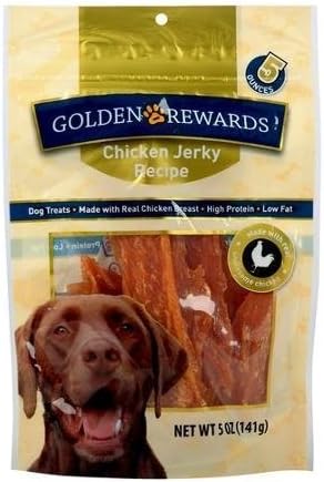Golden Rewards Chicken Jerky Recipe, Made with Real Chicken Breast, 5 Oz by Golden Rewards