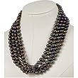 72 Inches 8.0mm-8.5mm Freshwater Black Pearls. Cultured Freshwater Black Pearl Necklace