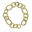 Clevereve's 18KT Gold Yellow Textured Link Bracelet