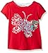 Kidtopia Girls' Flutter Sleeve Tee with Butterfly and Bow