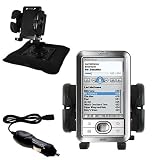 Gomadic for the PalmOne LifeDrive - PalmOne LifeDrive Auto Bean Bag Dash Holder with Car Charger - Uses Gomadic TipExchange
