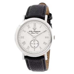 Jules Jurgensen Men's Leather Strap Watch #7857WR