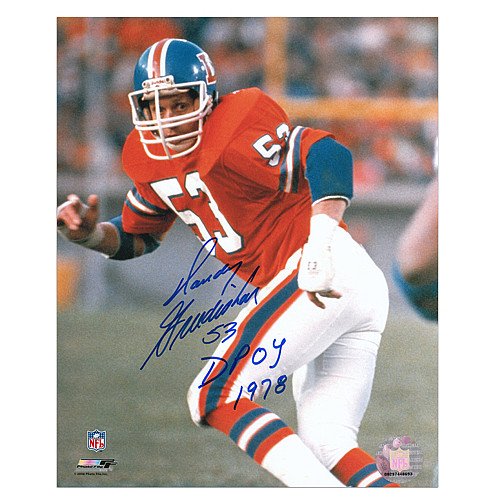 Mounted Memories Denver Broncos Randy Gradishar Autographed 8x10 Photo W/ 'DPOY' Inscription