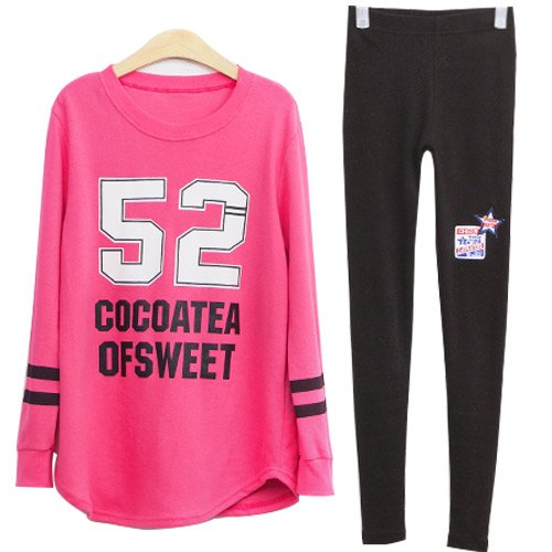 (イイネショップ) eeNeshop ナンバリング パッチ スウェット セットアップ