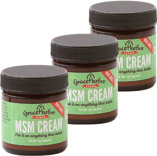 Grace Harbor Farms MSM Cream Travel Size, Buy Two Get One Free