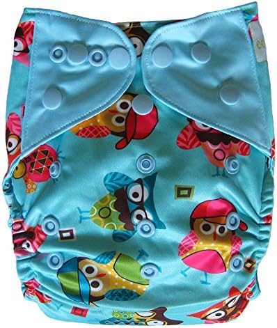 Ecoable Reusable Waterproof Pul Cloth Diaper Cover, Owl