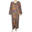 Indian Kaftan Long Sleeve Viscose Robe Size L (kftn857)