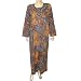 Indian Kaftan Long Sleeve Viscose Robe Size L (kftn857)