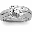 14K White Gold Diamond Wedding Set - 0.54 Ct.