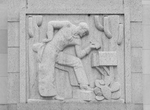 Photography Poster - Bas-relief sculpture Robert N.C. Nix Federal Building Ph...