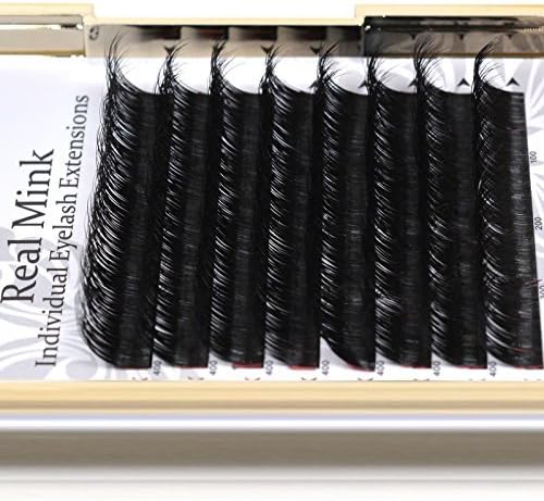 Sductrice D curl Luxury Real Mink Individual Eyelash Extensions Semi Permanent Lashes (D 12mm) by Sductrice