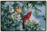 New Fiddler's Elbow Cardinals Doormat 100% Polyester Face Permanently Dye Printed Fade Resistant