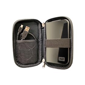 CaseCrown Double Memory Foam Thin Pouch Case For Toshiba 250 GB USB 2.0 Portable External Hard Drive HDDR250E03X