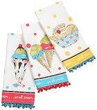 DII Ice Cream Kitchen Towels, Set of 3