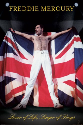Freddie Mercury Entertainment Poster Print, 24x36