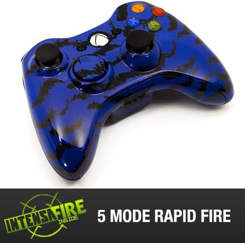 Xbox 360 Modded Controller Rapid Fire Wireless Blue Tiger Camouflage