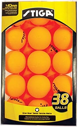 STIGA 1-Star Table Tennis Balls (38-Pack)