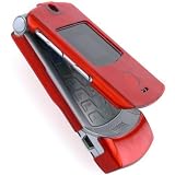 Eforcity Clear Red Crystal Case for Motorola Razr V3 / V3c / V3m