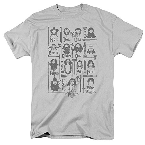 The Company - Hair & Weapons -- The Hobbit: An Unexpected Journey Adult T-Shirt