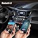 Bluetooth Car Kit, Bluetooth 4.0 Handsfree Car Kit Wireless Talking & Music Receiver Support NFC Noise Cancelling for Car with Built-in Microphone, 3.5mm Aux Jack, Dual USB Car Charger, Magnetic Base