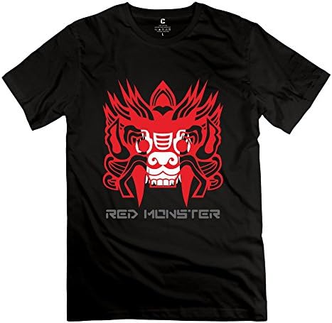 PTYS Men's Tshirt Red Monste Animal Size XXL Black