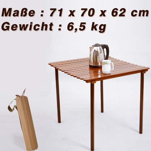 Loutoff Gartentisch Holztisch Klapptisch Campingtisch WFT01