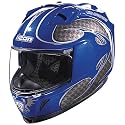 Icon Serpecant Men's Domain 2 Street Motorcycle Helmet - Color: Blue, Size: X-Small