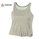 TAIGA Women's Lightweight Polartec Power Dry Sleeveless Shirts Deluxe - Tank Top Shirts, Mid Grey, MADE IN CANADA